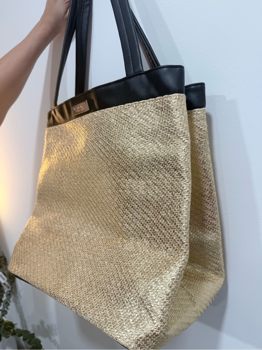 Versace Gold Tote with Black Trim - Picture 7 of 9